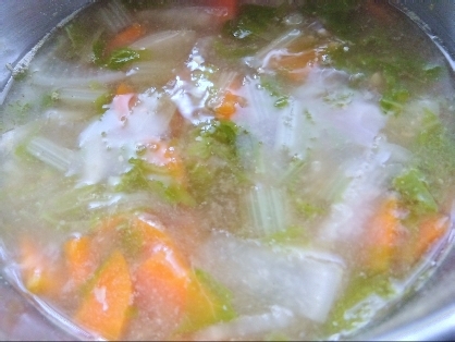 キャンプ♪あまり野菜のチーズスープ✧˖°