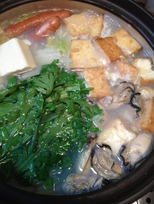 カキのちゃんこ鍋 レシピ 作り方 By とらさんのんたん 楽天レシピ