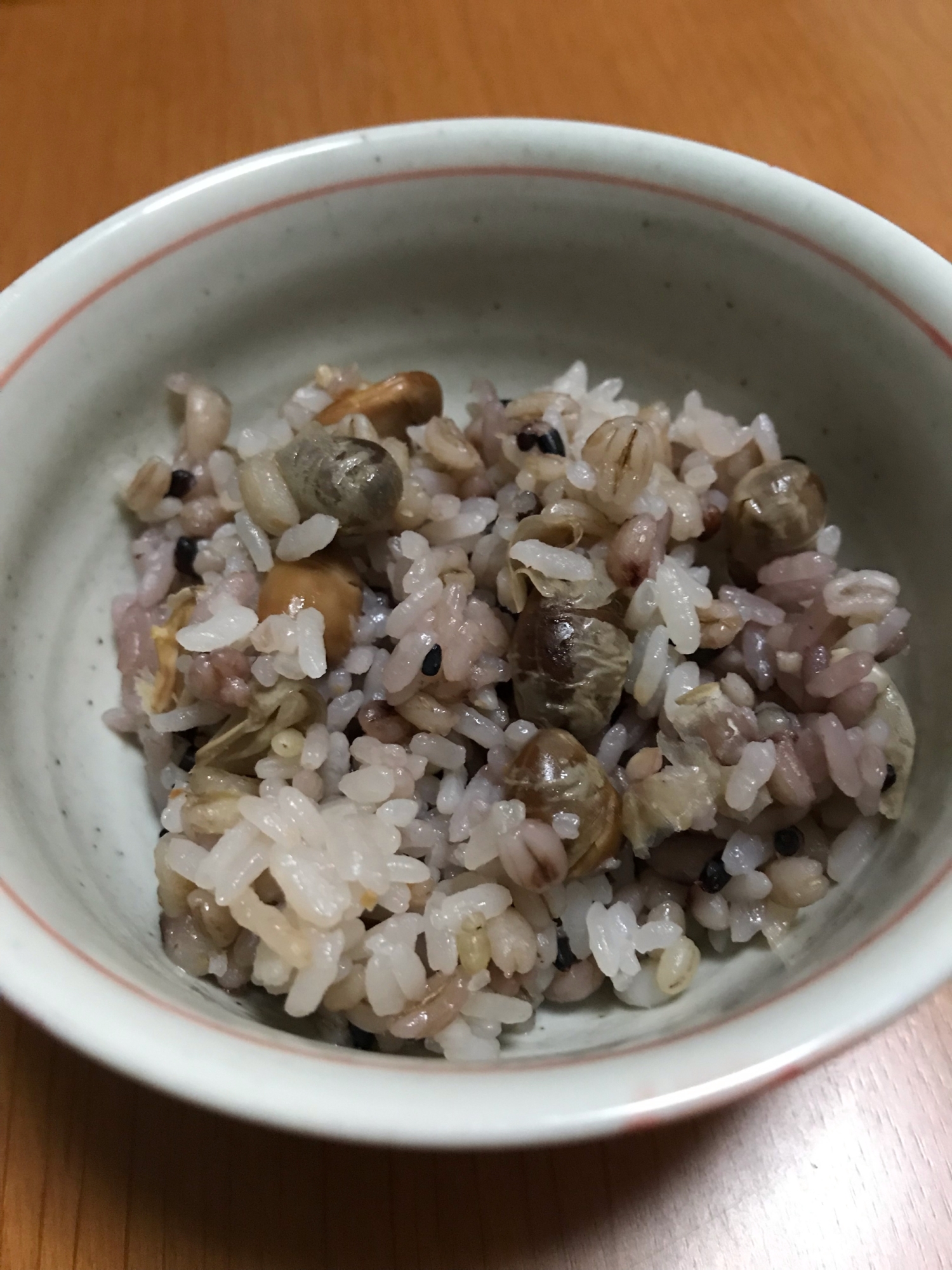 節分の豆で炊き込みご飯