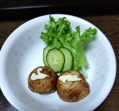 たこ焼き(:｡)ﾐ野菜サラダ
