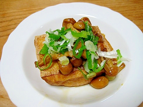 おつまみにも すぐできる 厚揚げのなめこソースかけ レシピ 作り方 By パウダー07 楽天レシピ おつまみにも すぐできる 厚揚げのなめこソースかけ レシピ 作り方 By パウダー07 楽天レシピ