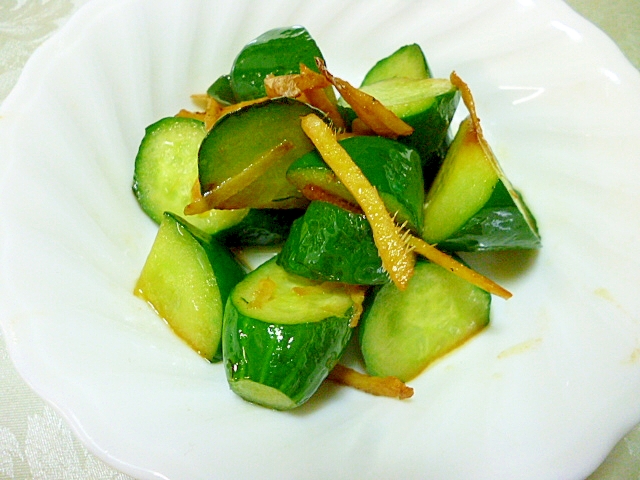 冷やしてどうぞ きゅうりのごま油炒め レシピ 作り方 By さとママ3645 楽天レシピ