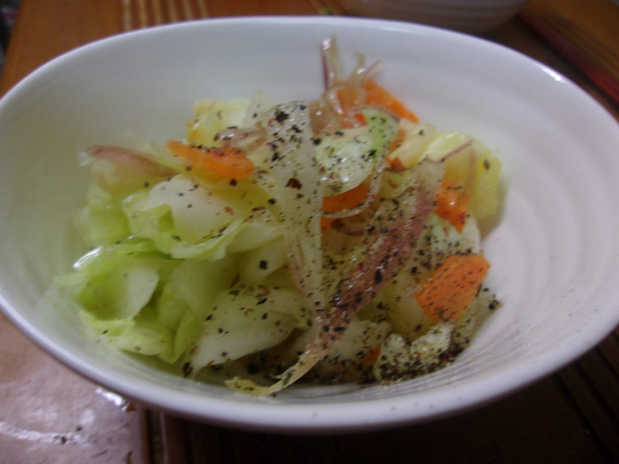 キャベツとみょうがの和え物