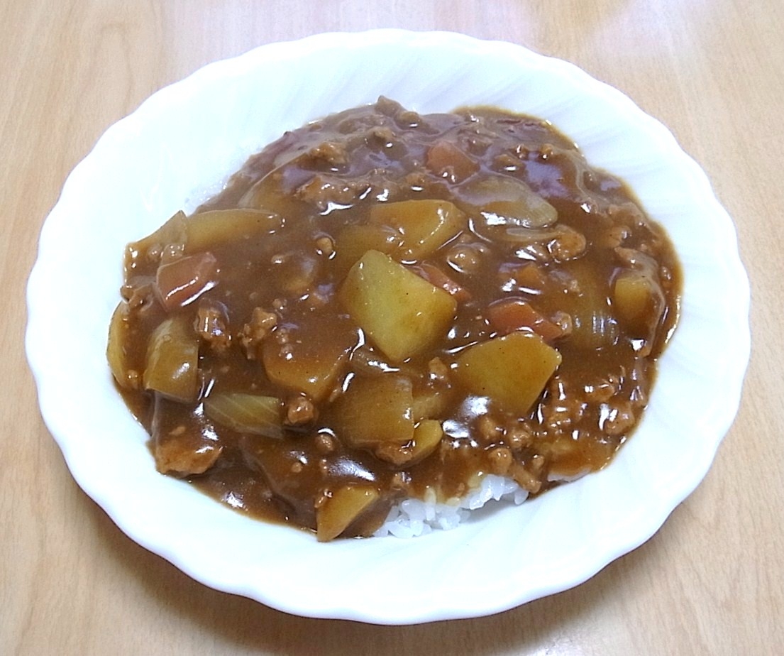 豚ひき肉のカレーライス