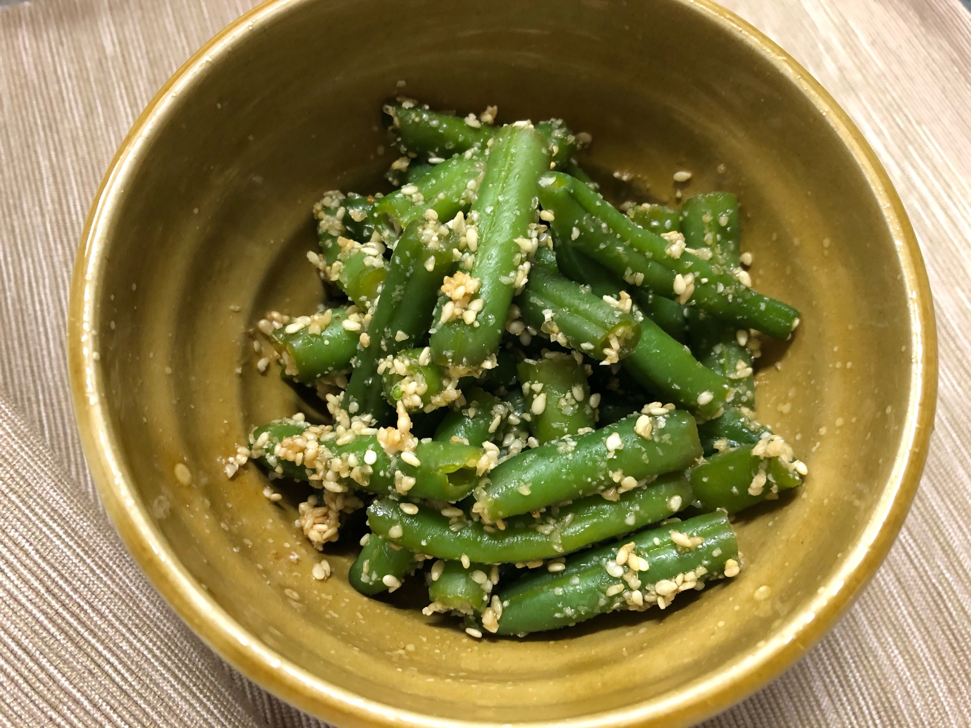 パパッと簡単！インゲンの胡麻和え