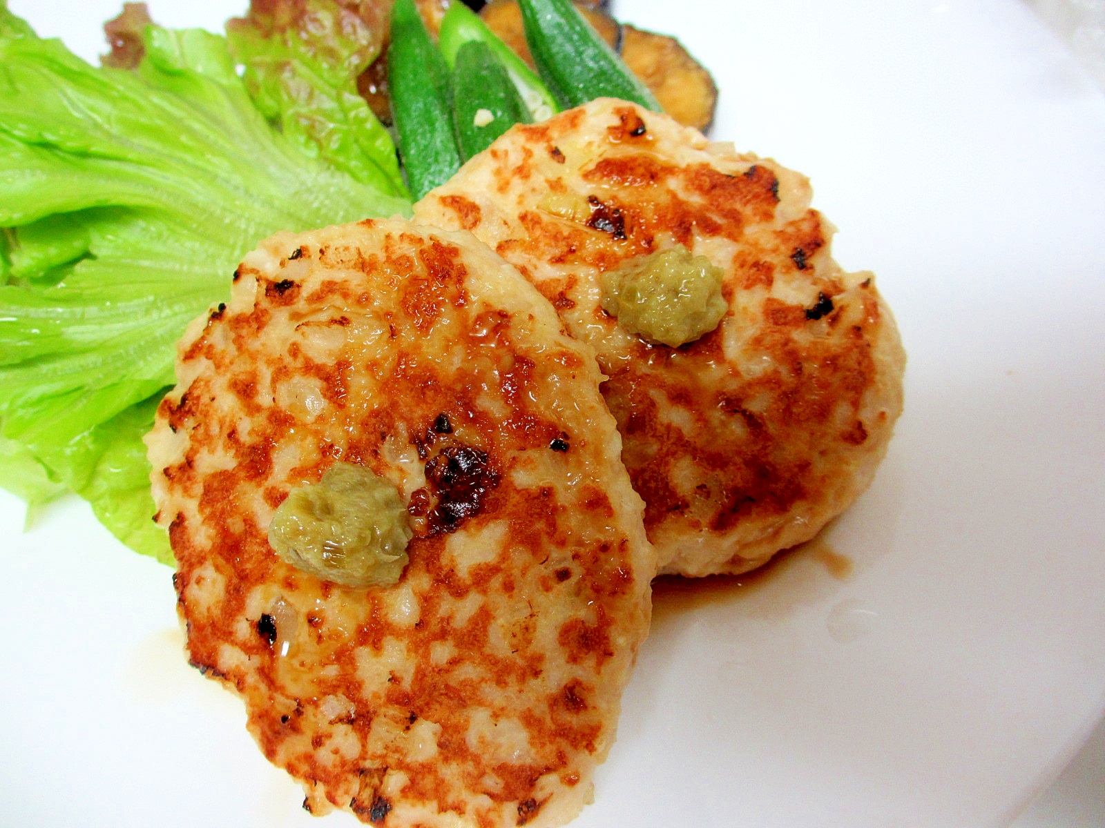 チキンバーグわさび醤油