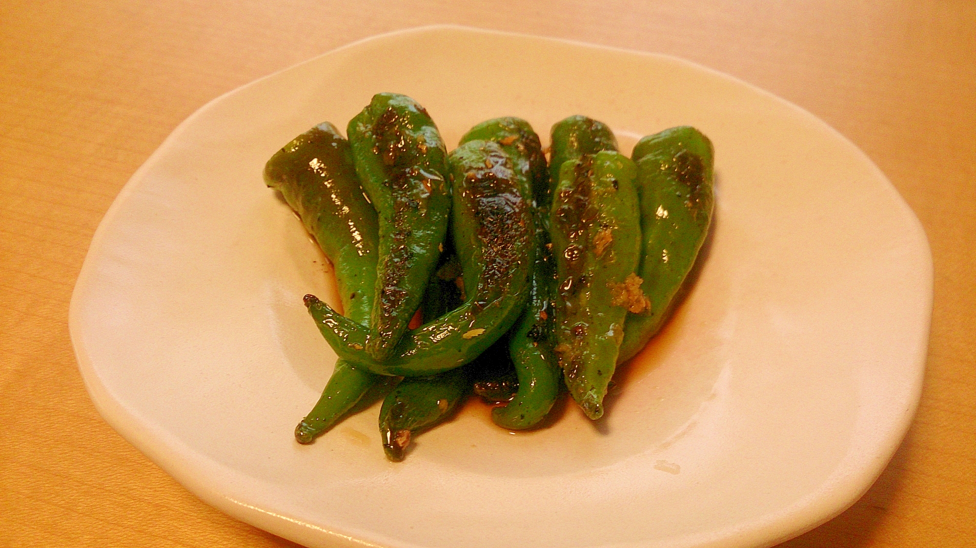 めんつゆで甘とうがらしの煮浸し