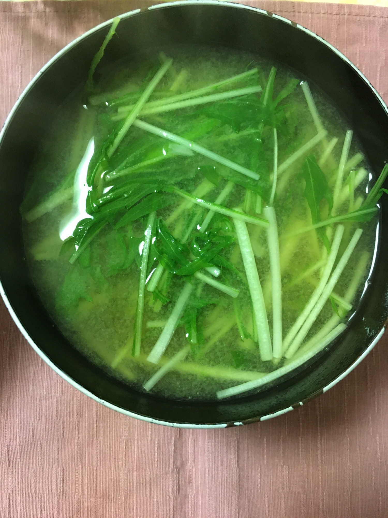 しゃきしゃき☆水菜の味噌汁