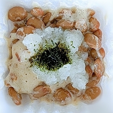 大根おろしと青海苔の納豆
