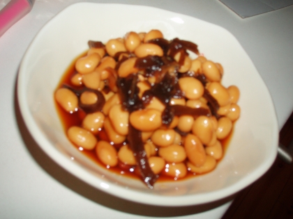 とっても美味しかったです。
豆ももちろん味の染みた昆布も美味しかったです。
ご馳走さまでした（*^_^*）