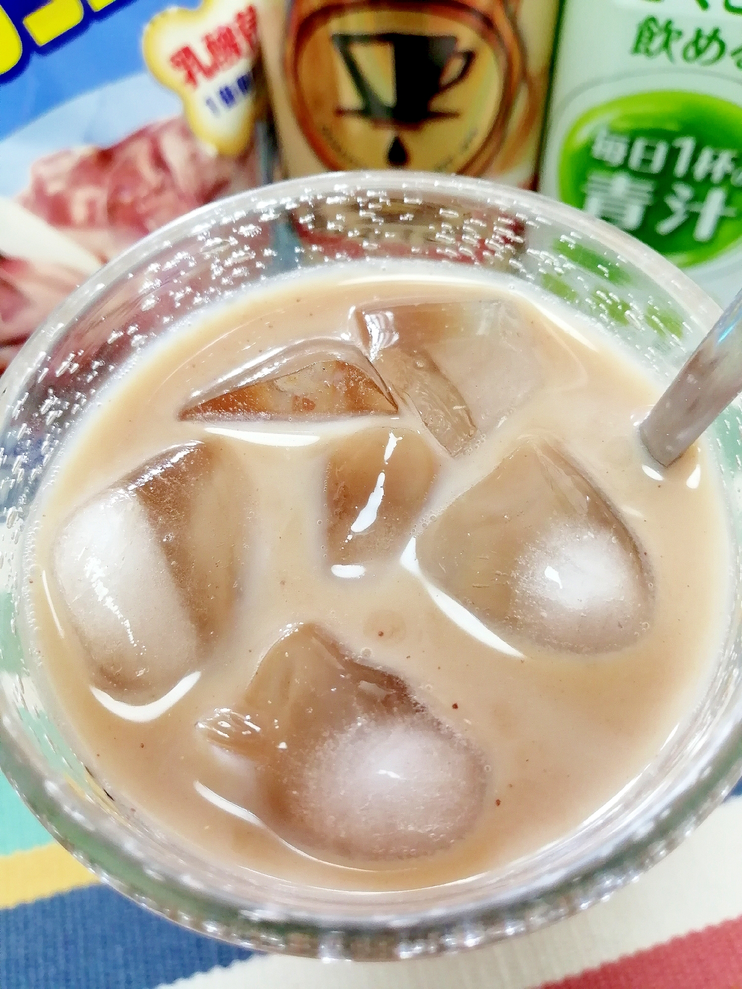 アイス☆青汁ココアカフェラテ♪