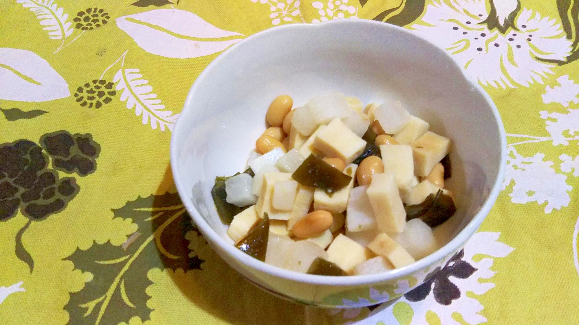 昆布豆・大根・高野豆腐のレンジ煮物