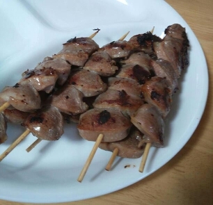 自宅で焼鳥☆砂肝！
