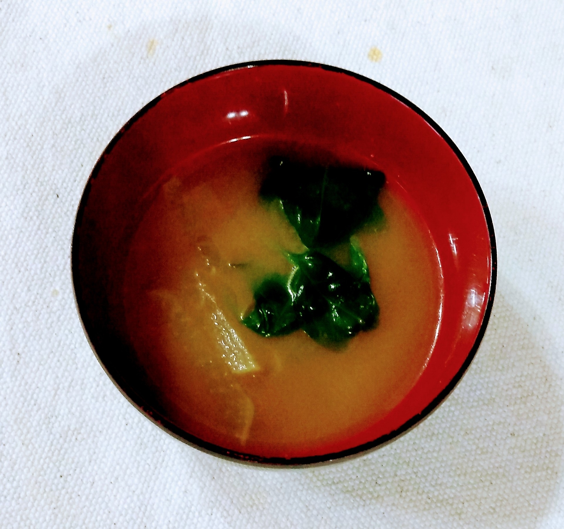 ほうれん草と大根の味噌汁