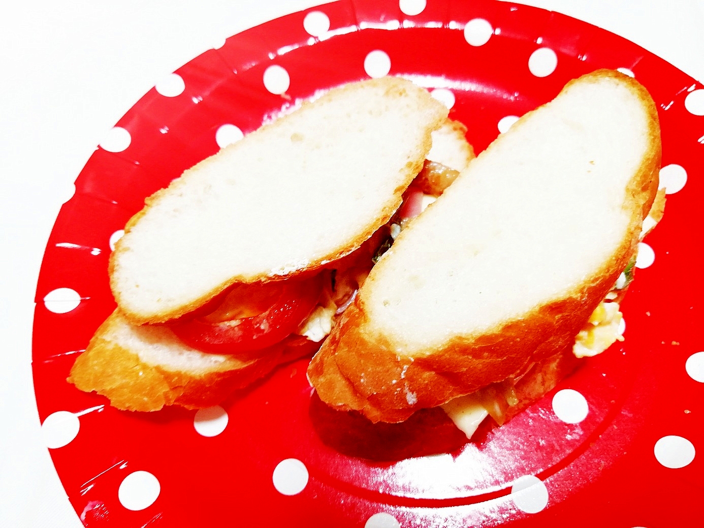 フランスパンで♪卵炒めサンドイッチ