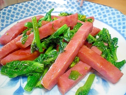 「菜の花とあらびきソーセージの炒め物」　　　♪♪