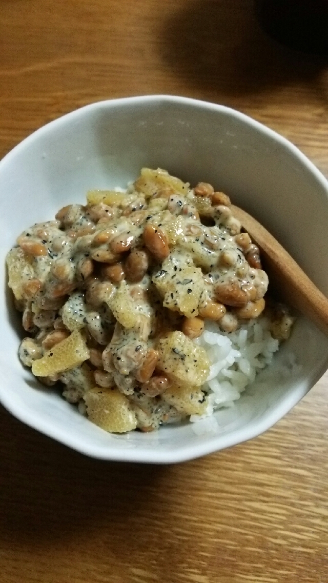 納豆と数の子のマヨわさび丼