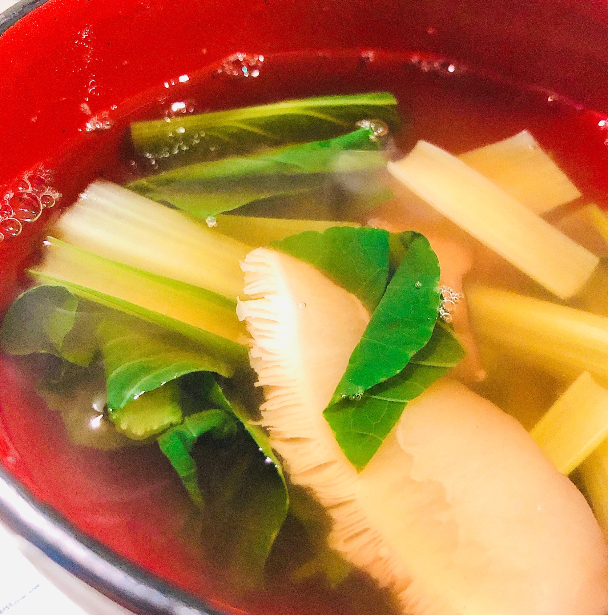 和風仕立て♡干し椎茸と小松菜のスープ