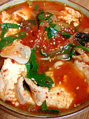 激辛スンドゥブ風スープ レシピ 作り方 By Mahaloちゃん 楽天レシピ