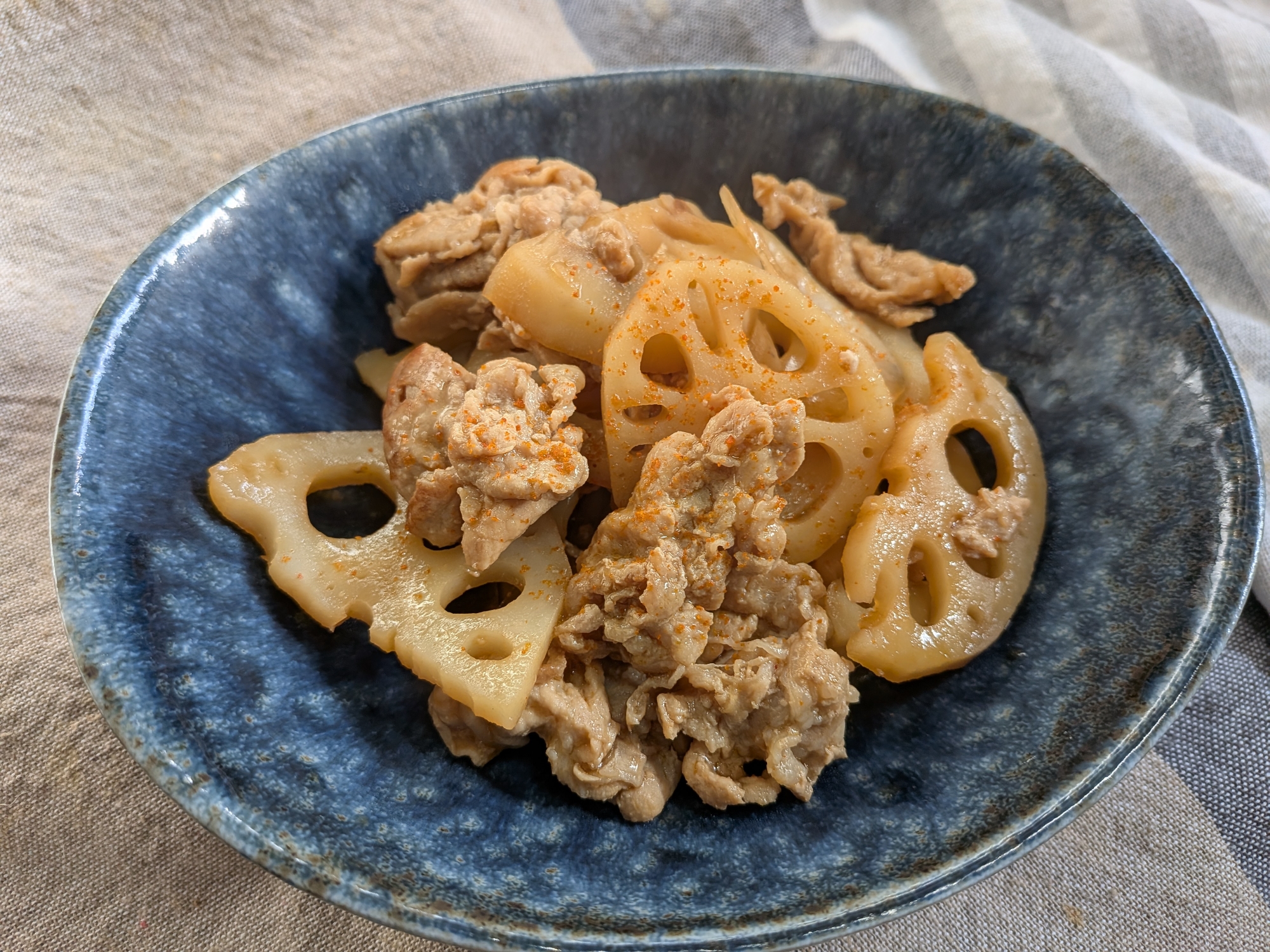 ストーブわなべ〜レンコンのポン酢煮