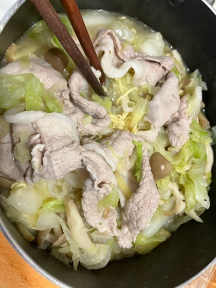 豚肉野菜白菜塩ラーメン