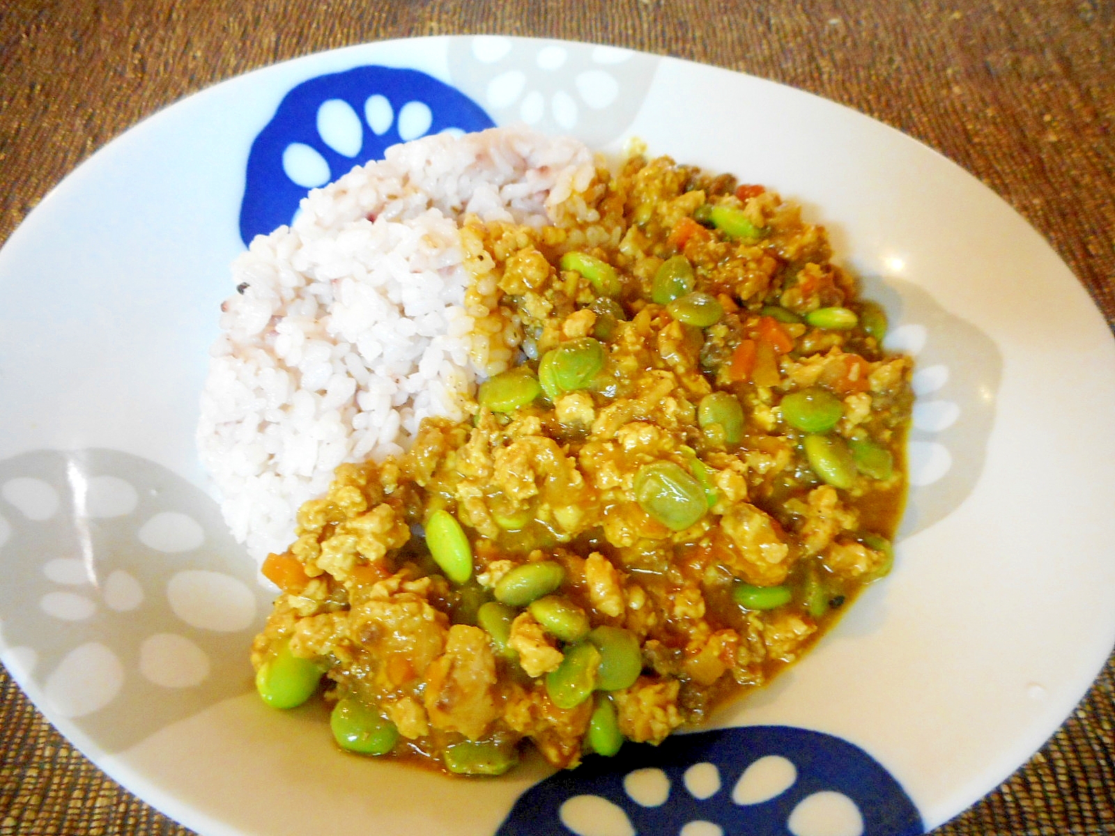 茶豆のキーマカレー