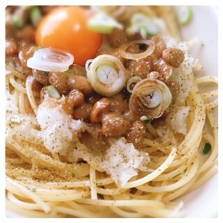 お吸い物の素で 山椒 大根おろし No 納豆パスタ レシピ 作り方 By ぁゅmi 楽天レシピ