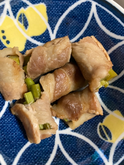 食欲そそる豚肉のアスパラ巻き