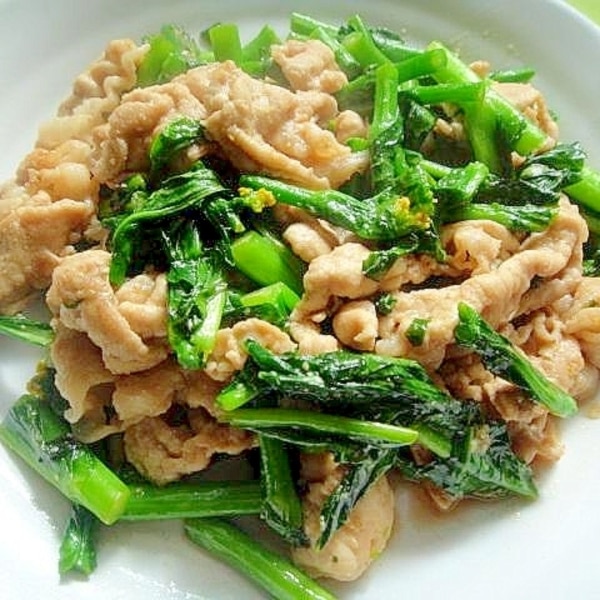 豚しゃぶ肉と菜の花のオイスターソース炒め レシピ 作り方 By Mint74 楽天レシピ 豚しゃぶ肉と菜の花のオイスターソース炒め レシピ 作り方 By Mint74 楽天レシピ