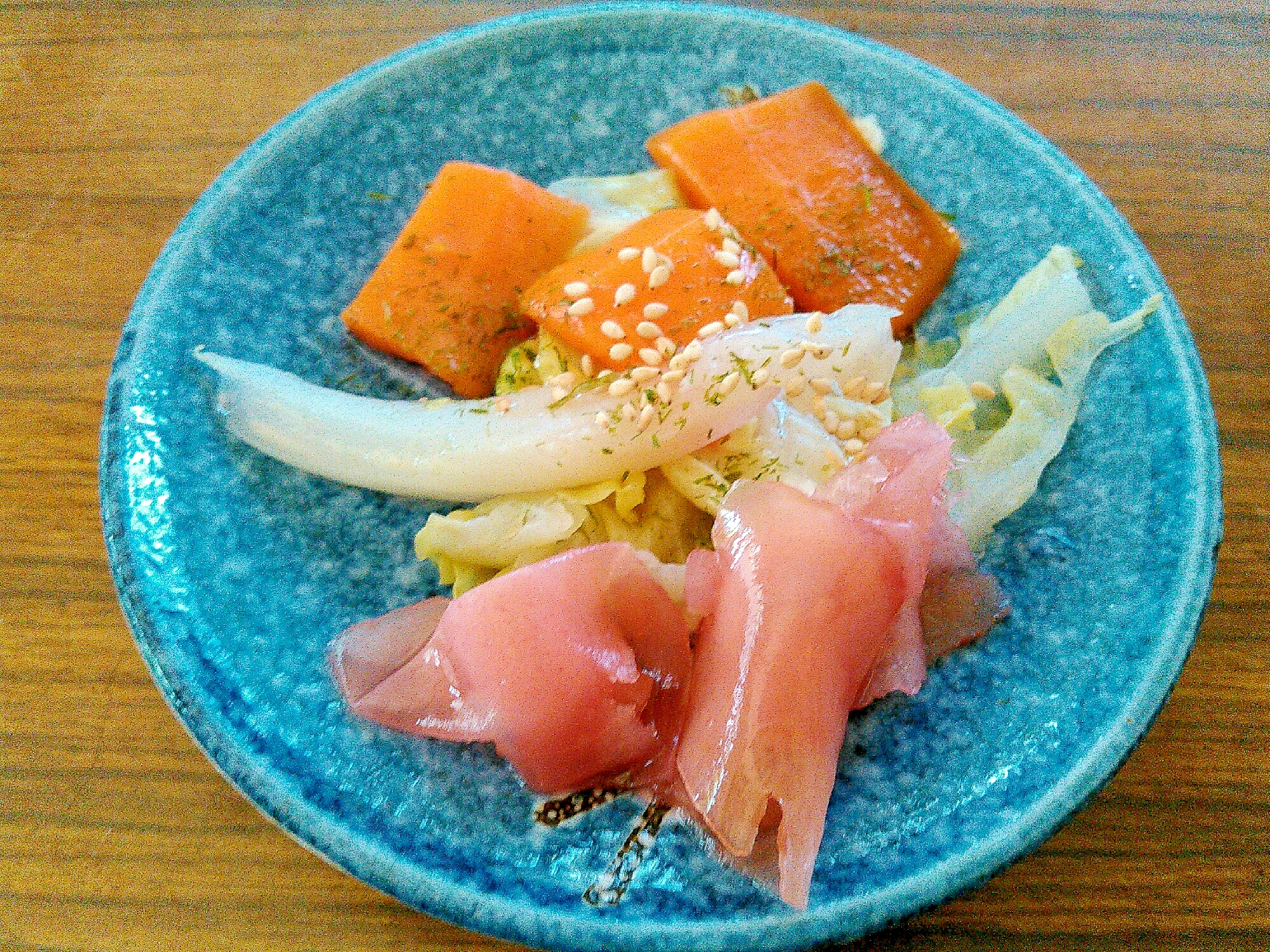 キャベツにんじん生姜の甘酢サラダ