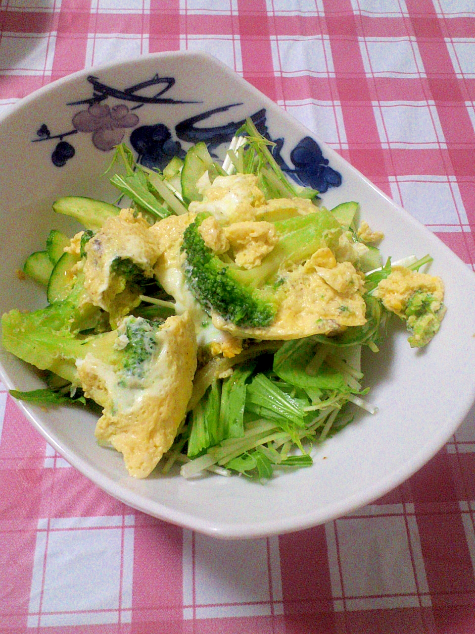ヘルシー☆ブロッコリー＆卵のおかかポン酢サラダ