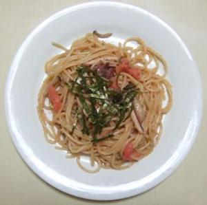 イカとぶなしめじの和風たらこスパゲティ