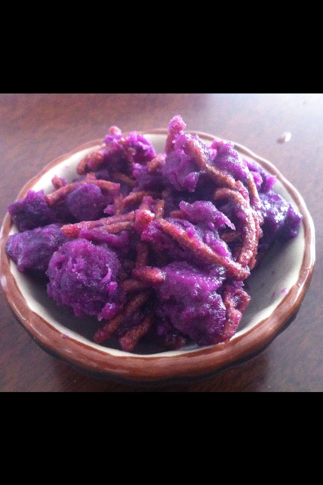 紫芋とオールブランのお手軽サラダ