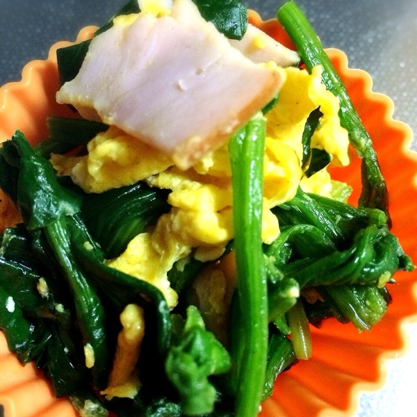 お弁当に ほうれん草とベーコン卵炒め レシピ 作り方 By Tomokoba0404 楽天レシピ お弁当に ほうれん草とベーコン卵炒め レシピ 作り方 By Tomokoba0404 楽天レシピ