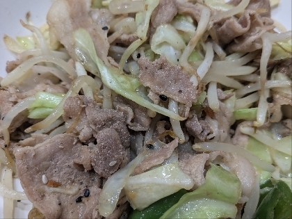 生姜醤油で簡単！肉野菜炒め。