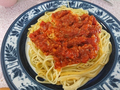 あるもので簡単☆トマト缶のパスタ！