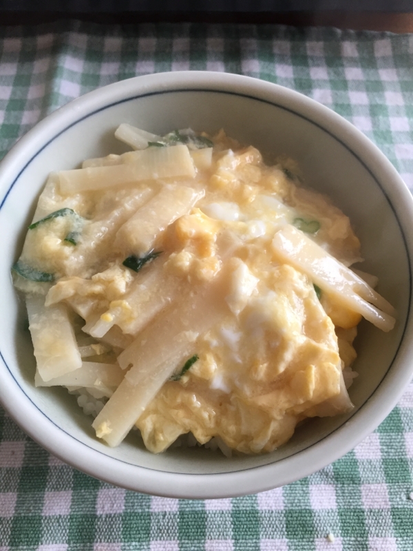 筍の卵とじ丼