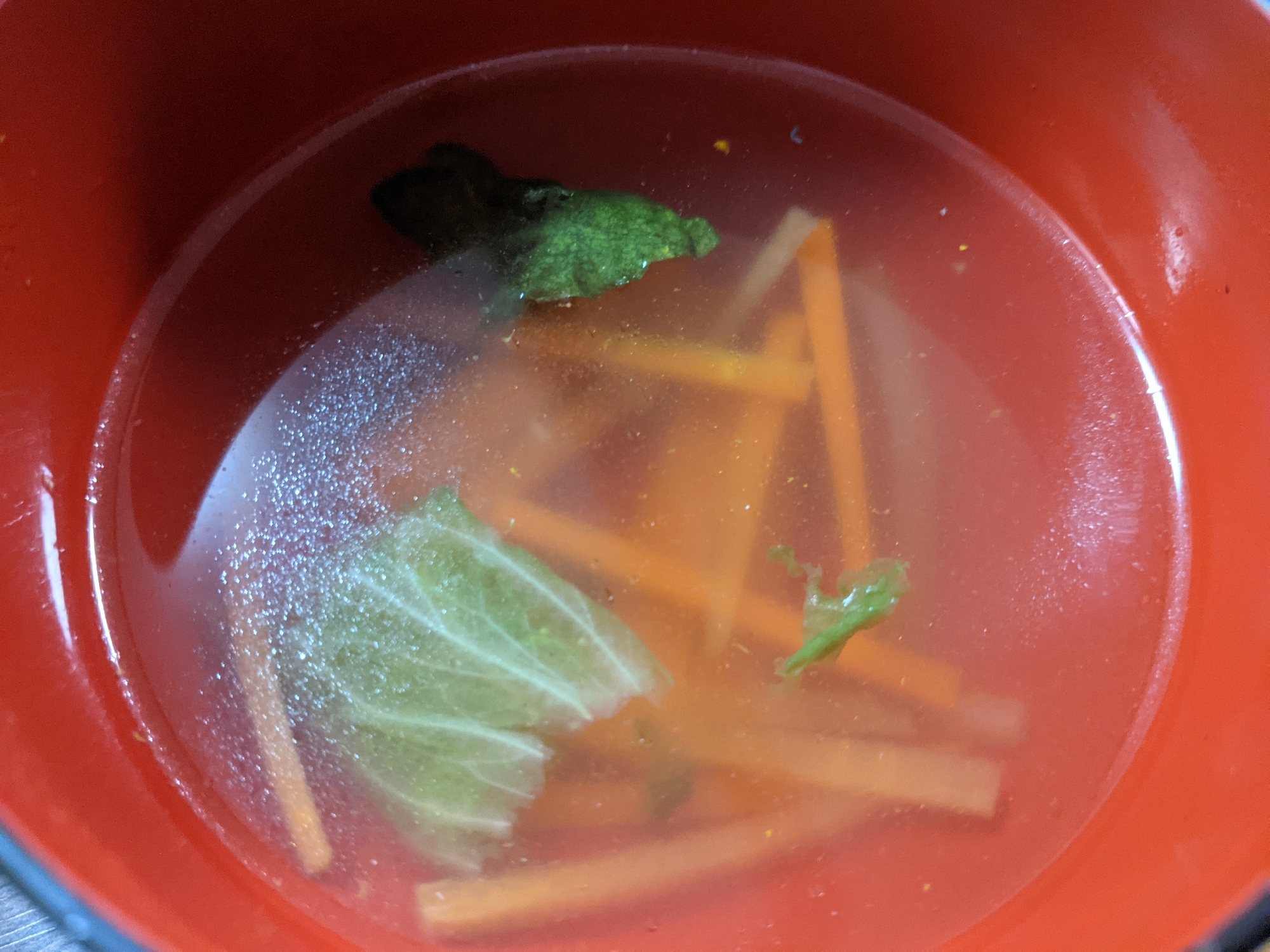 人参と白菜のスープ