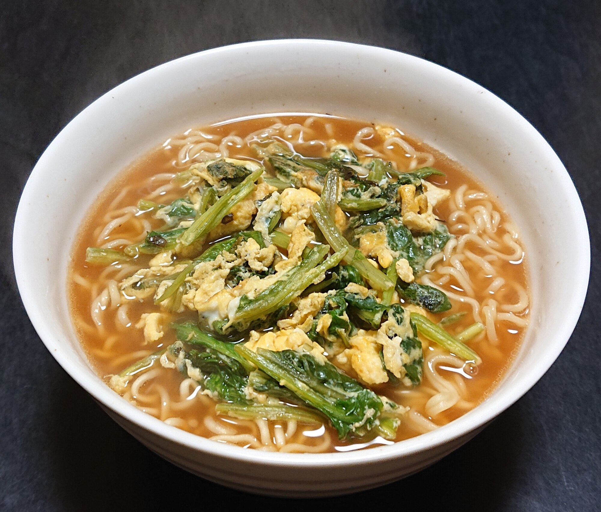 インスタントで☆ポパイエッグ味噌ラーメン レシピ・作り方 by うさ山