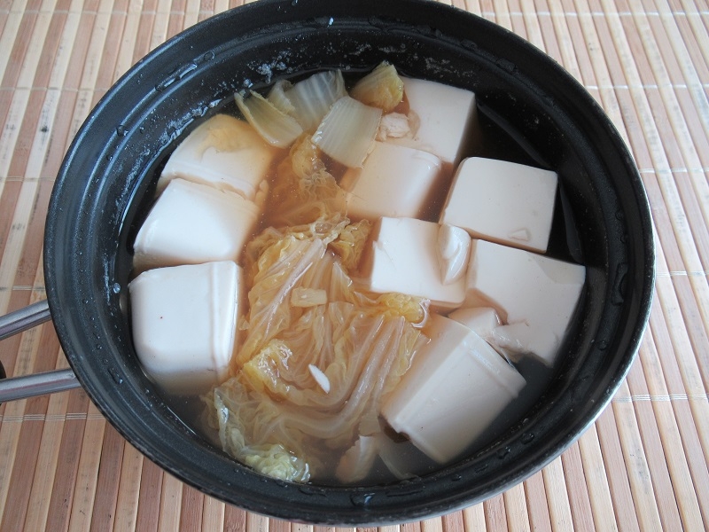 白菜と豆腐煮