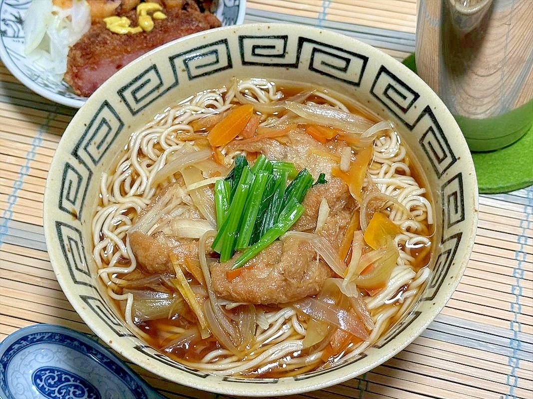 和なあぶら麩、中華っぽくして醤油ラーメンにざぶーん