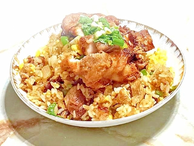 王将のアレ?ザンギカレー炒飯♪