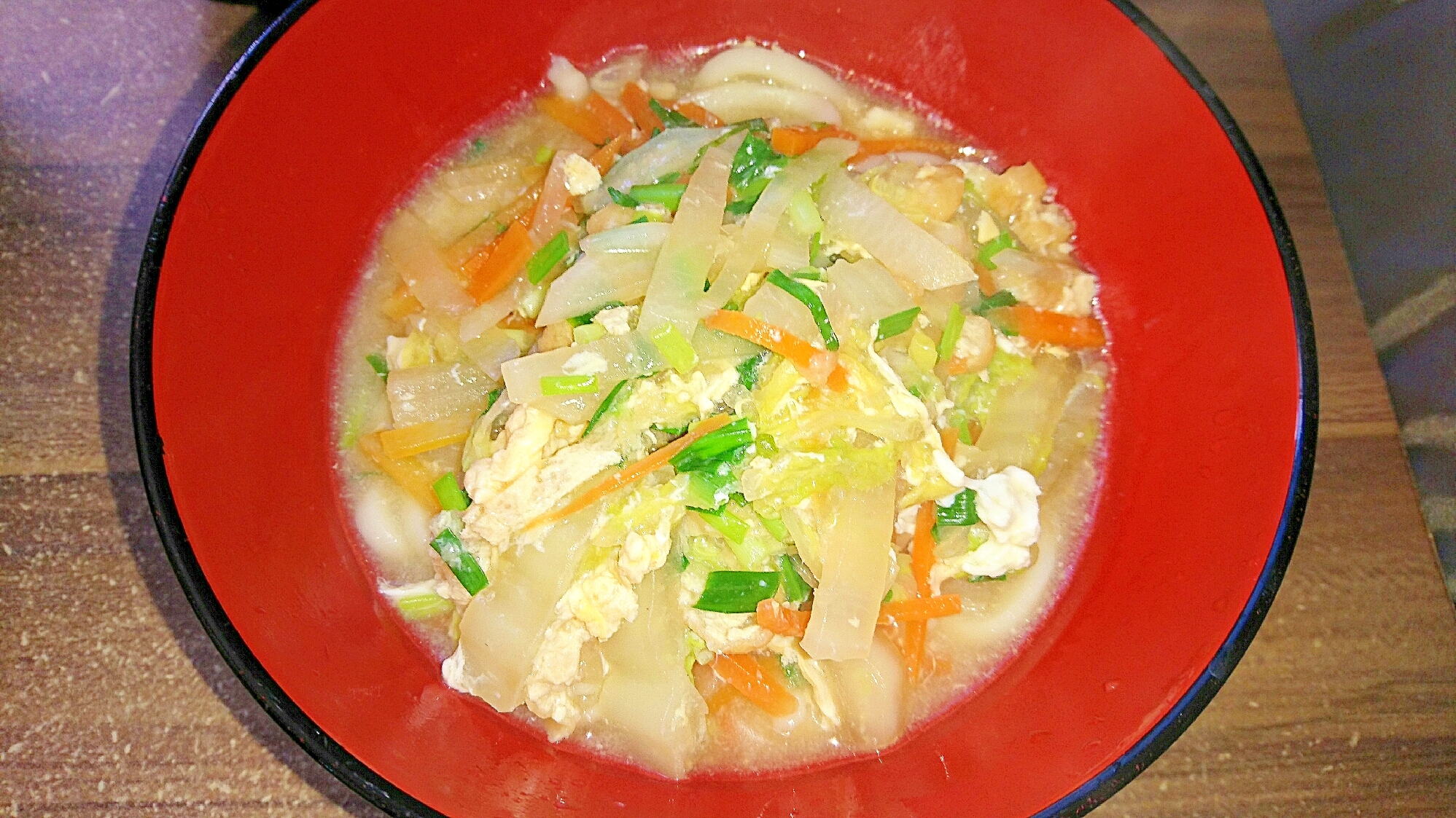 風邪っぴきさんに 野菜の卵とじうどん レシピ 作り方 By レフィア 楽天レシピ