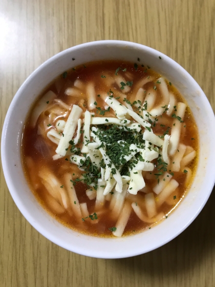 野菜たっぷり具沢山で、食べ応えがありました！チーズがトマトの酸味をマイルドにしてくれて、とても美味しかったです。
レシピ投稿ありがとうございました。