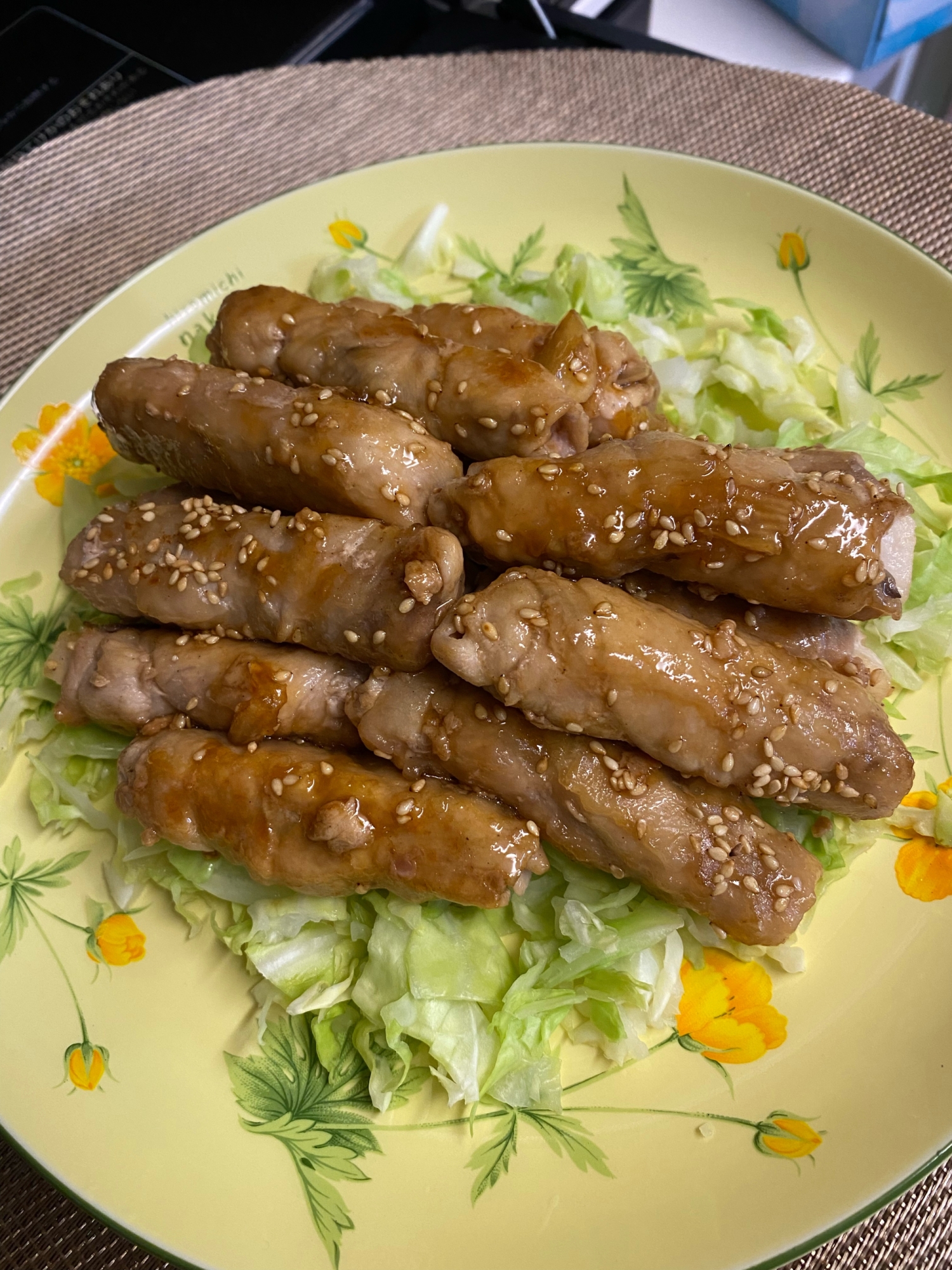 お弁当にも❣️長芋の豚肉ロール照り焼き