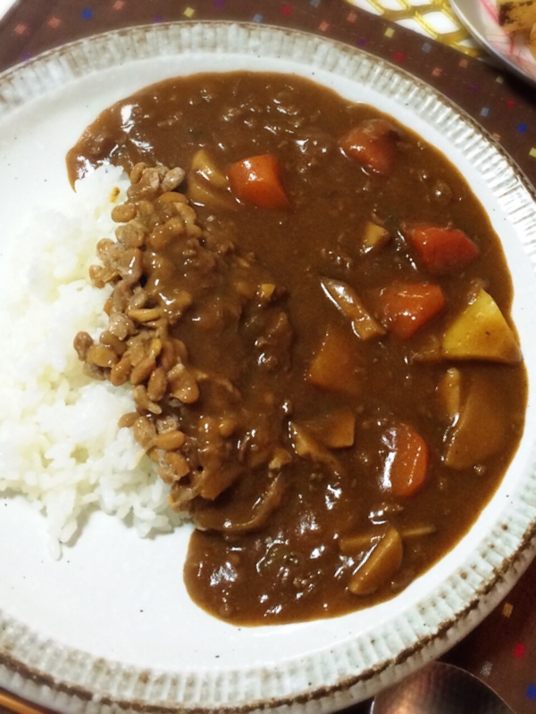 ネバトロ〜っと美味しい納豆カレー