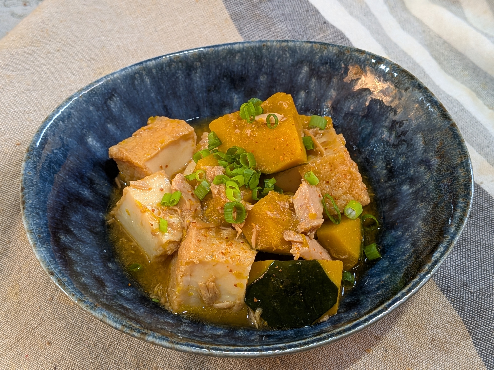 ストウブワナベＳ かぼちゃ✱厚揚げ✱ツナ煮物