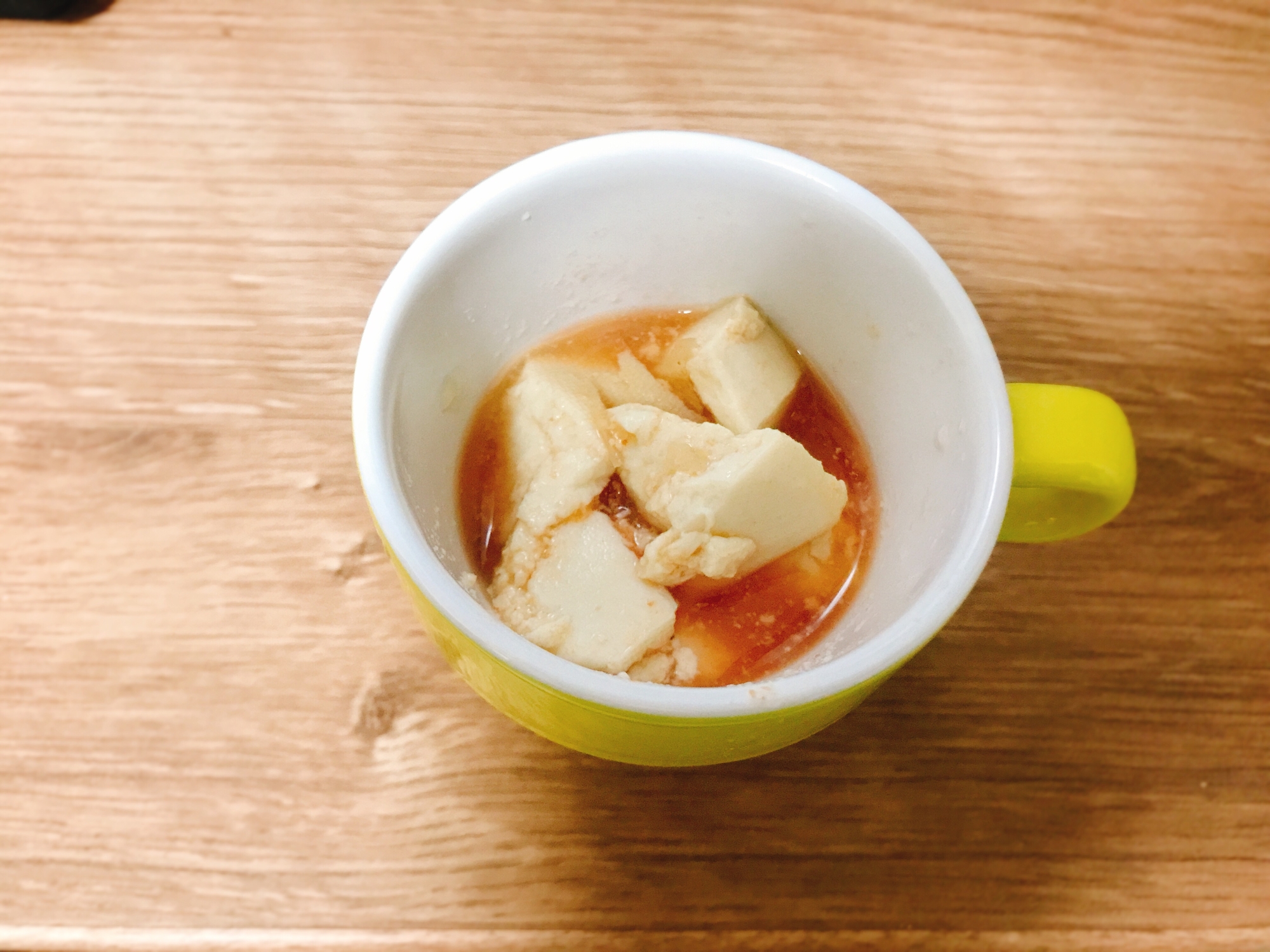 【離乳食後期】木綿豆腐と玉ねぎのケチャップ味