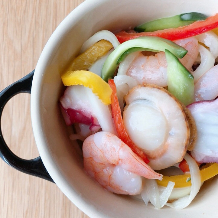 ポリ袋de夏のおもてなし オーシャンマリネ レシピ 作り方 By 食いしん坊の厨房 楽天レシピ