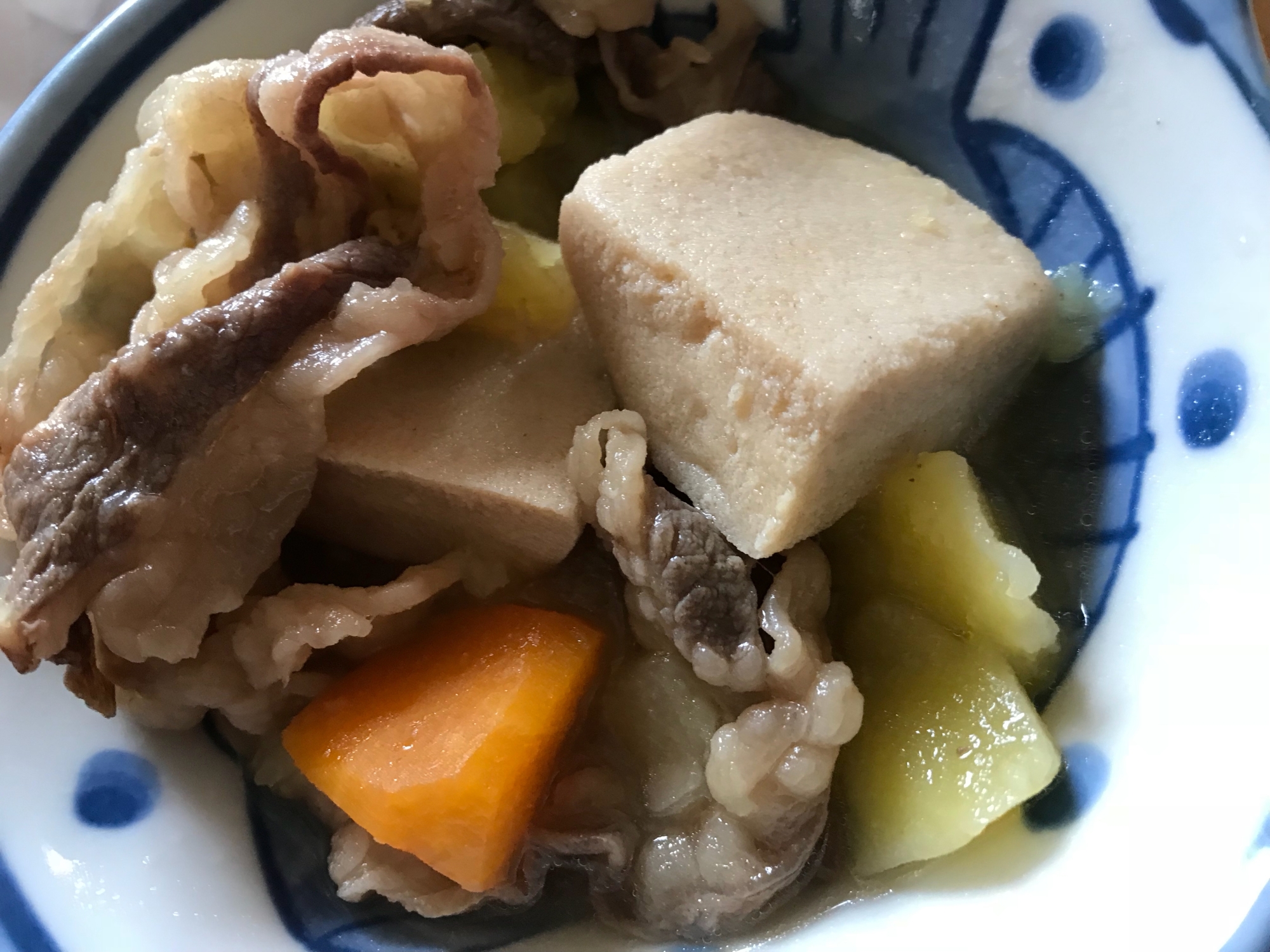 高野豆腐と牛肉の煮物